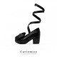 Iris Corolla Customize A Strap Up Chunky Platform Shoes(Reservation/4 Colours/Full Payment Without Shipping)